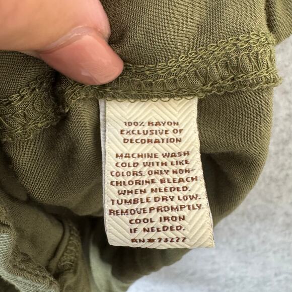 Sonoma Top Women’s Small Cargo Utility Army Green Pockets Minimalist Boho Tunic - Picture 9 of 10